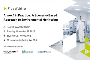 AnalytiChem to host webinar on Annex 1 and environmental monitoring in partnership with Bioscience International and Spectral Blue