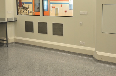 Figure 3: Hygienic kerbs and plinths for cleanroom environments