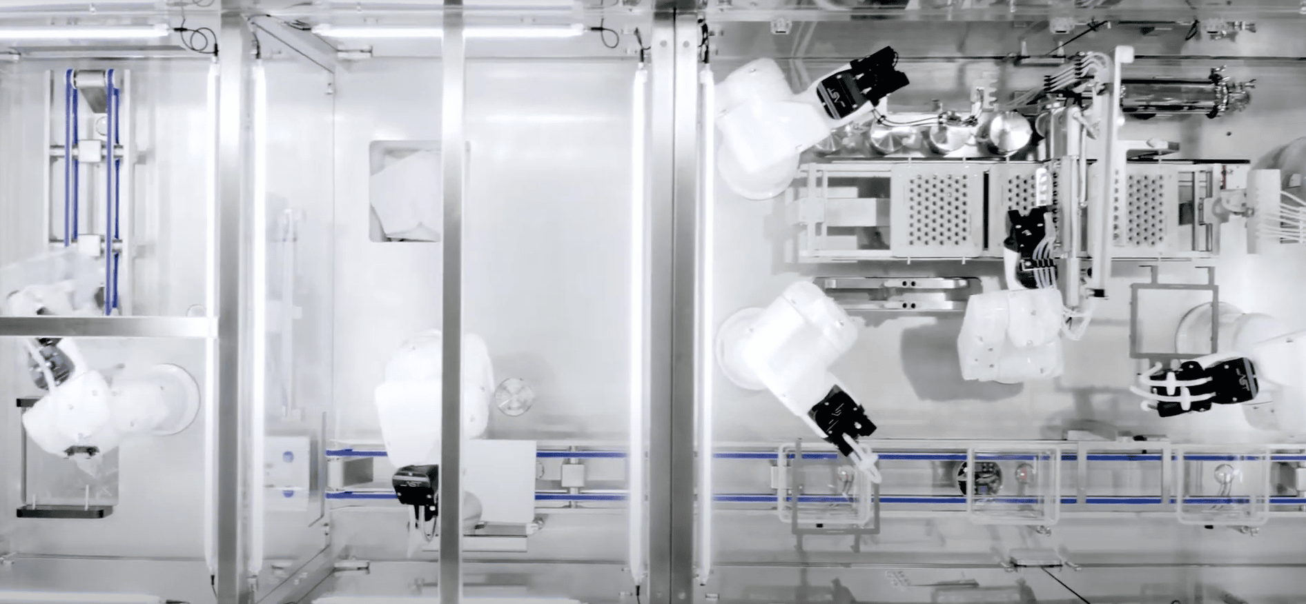 Figure 2. The fully robotic ASEPTiCell carrying out hands-free processing of syringes