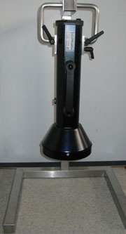 Figure 3: Test set up for measuring the effectiveness of the UV Torch at varying distances from the surface