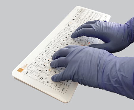 Disinfectable keyboards and tablets minimise the risk of transmission of pathogens