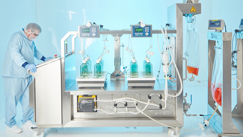 The SciLog SciPure FD System is an automated single-use system for the filtration and dispensing <br>of products into bottles or bags