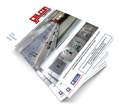Felcon's equipment brochure for cleanrooms, laboratories and hospitals