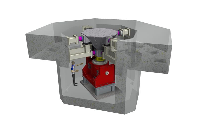 Artist's impression of the vibration facility, vertical system. Credit: NVT Group