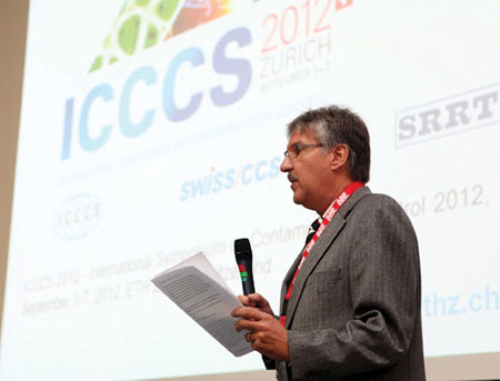 Hans Zingre, chairman ICCCS 2012, president SRRT, opened the speaker sessions
