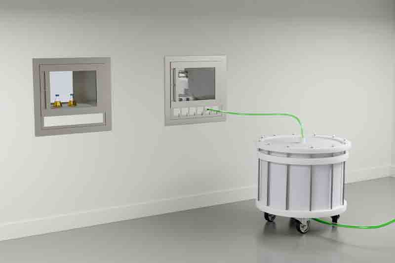 Improved cleanroom fluid and solid transfers