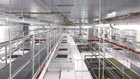 The raised walkway provides a clear route throughout the plenum for maintenance