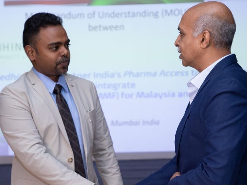 [L-R] Joel William, Engineering Director for Medhini Group  and Shams Parvaz, Managing Director of MMF parent company Pharma Access.

Image credit: MMF LinkedIn