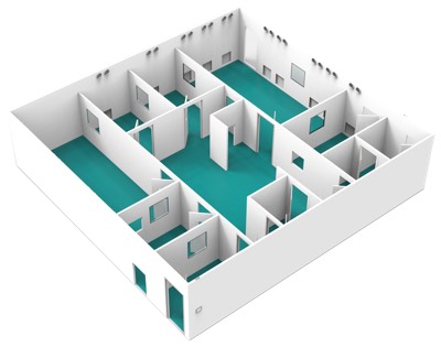 3D models of customer's existing facilities with the new facility embedded helps them see <br> the digital representation of a project