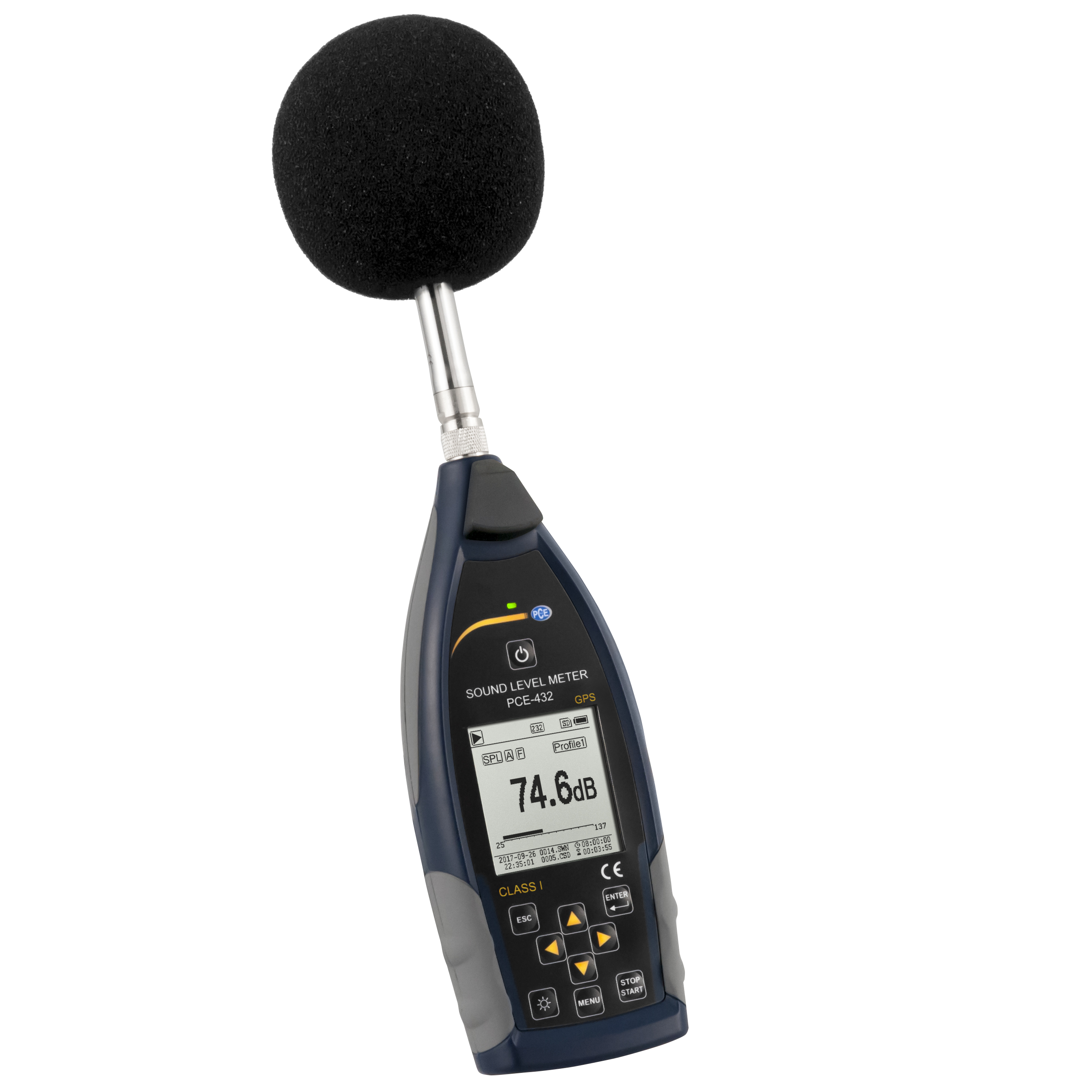 Class 1 sound level meter: PCE-432