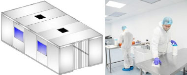 Puracore COVID-19 containment module fast assembly hygienic rooms