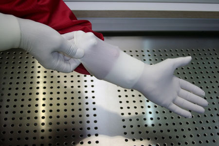 Using longer gloves, such as those with a length of 300mm, provides complete coverage of bare skin
