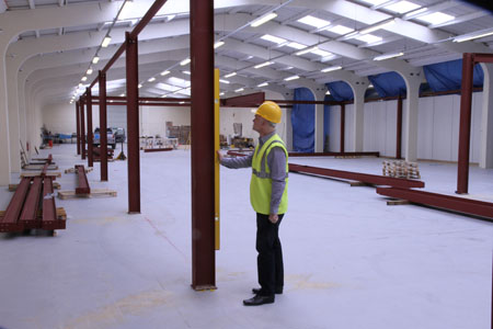 A blank canvas­ – the new facility in February 2012