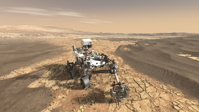 This illustration depicts NASA's Mars 2020 rover on the surface of Mars. The mission, targeted for launch in July/August 2020, takes the next step by not only seeking signs of habitable conditions on Mars in the ancient past, but also searching for signs of past microbial life itself.<br> Image Credit: NASA/JPL-Caltech