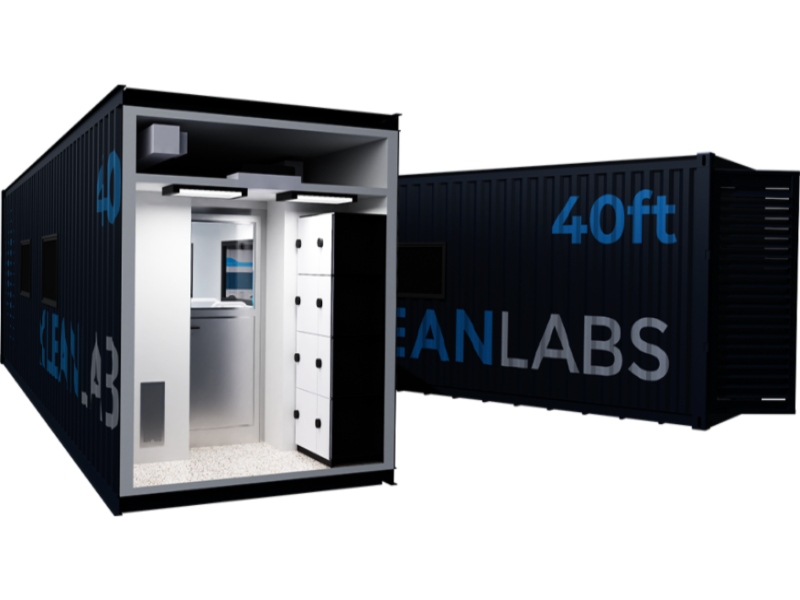 Turnkey mobile cleanroom containers from KleanLabs to any location