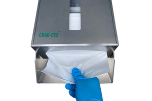 GRAB-EEZ Cleanroom Wipe Dispenser now made from stainless steel