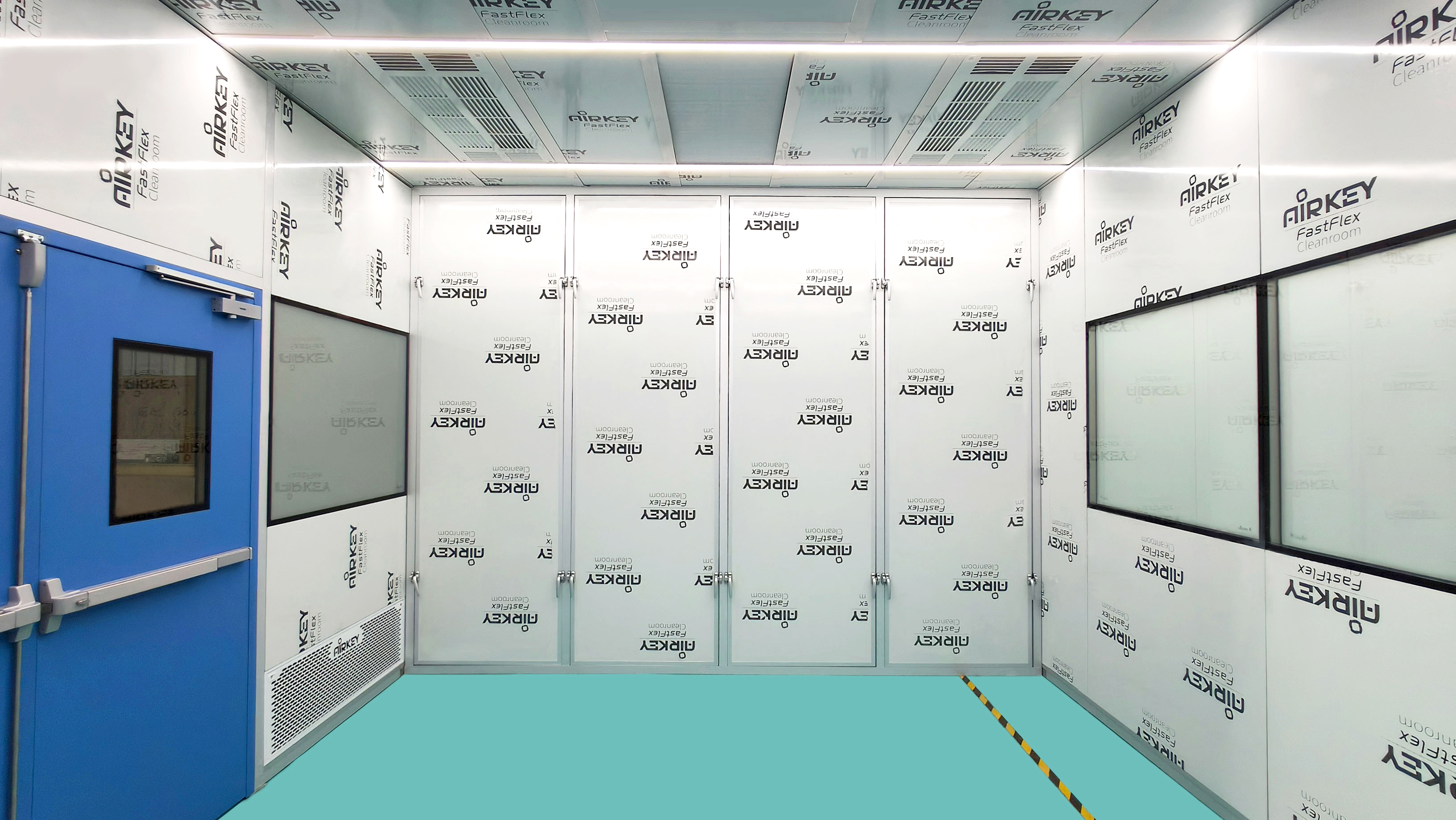 Hands-free access and adjustable privacy: Airkey's factory proven ISO6 Cleanroom for optics production