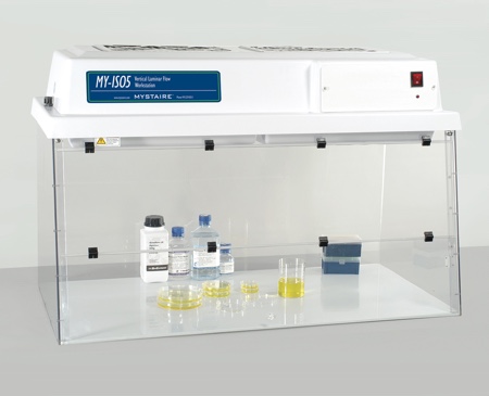 MY-ISO5 vertical laminar flow workstations provide a personal clean zone
