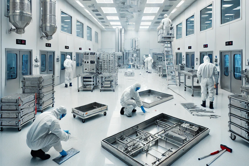 Tackling labour shortages in cleanroom ceiling construction