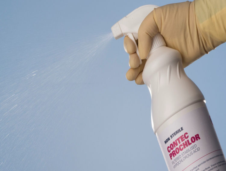 Virucidal testing of cleanroom disinfectants 